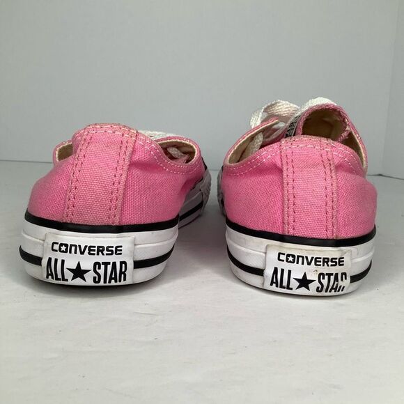 Converse Chuck Taylor All Star Low Top Lace Tie Big Girls Pink Sneakers Sz 3 - Picture 3 of 10